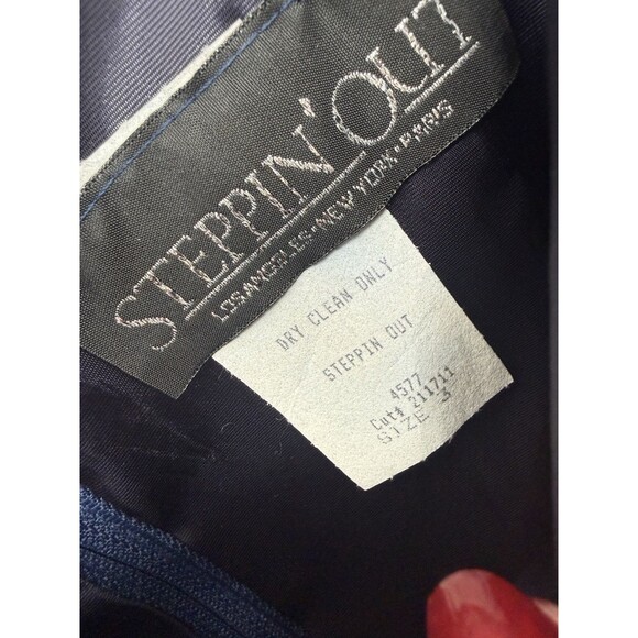 Vtg Steppin' Out 80s Purple Velvet Mini Dress Off the Shoulder Rose Cocktail 3 - Picture 7 of 12